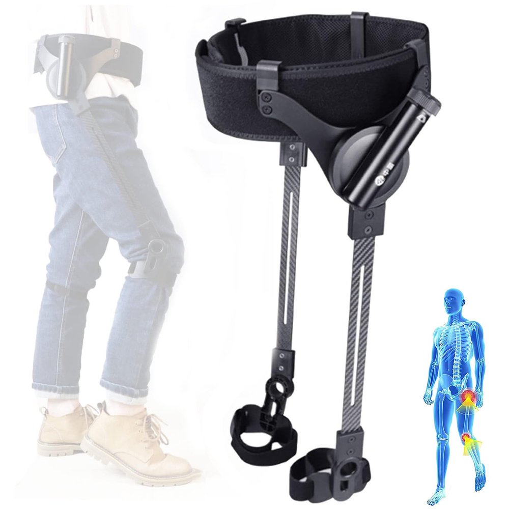 Exoskeleton Assistance for Walking,Stroke Hemiplegia Walker,Exoskeleton Legs Walking Aid, Assistance Products,Adjustable 3 Strength,for People with Limited Mobility (Both Legs, M)