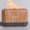 200ml Diffuser Humidifier with Hollow Flame Lamp, USB Powered Essential Oil Diffuser, Natural Flame Effect LED Light for Bedroom Office, Silent Ultrasonic Aromatherapy Diffus view 2