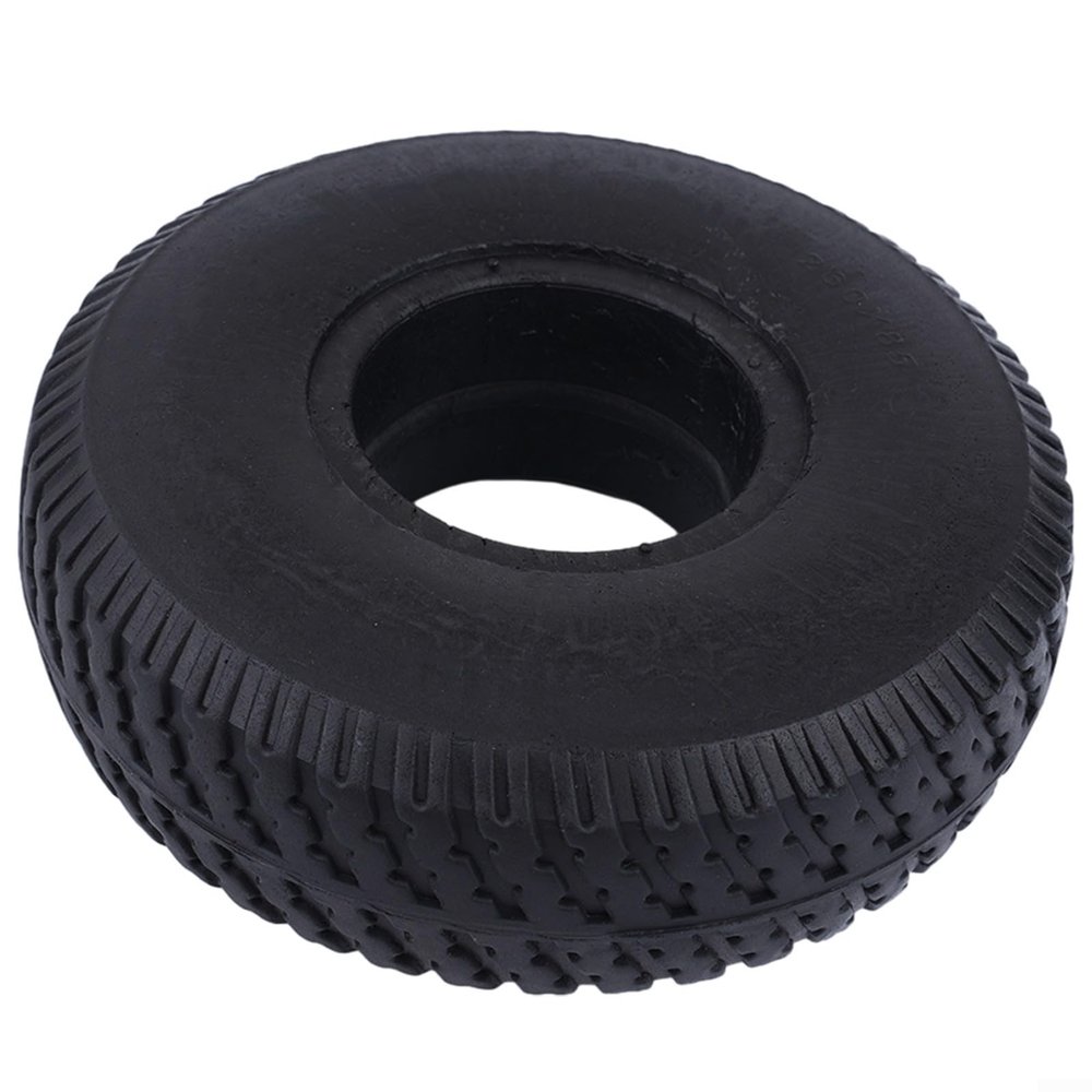 10 Inch Solid Rubber Tire 4.10/3.50-4 260x85 3.00-4 Wear-Resistant Replacement Wheel for Trolley and Electric Mobility Scooters Black