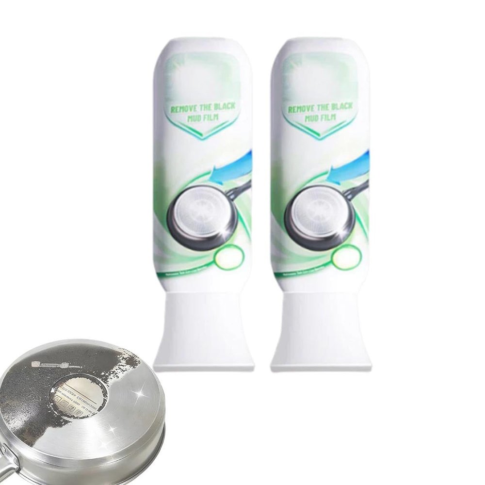 Powerful Multi-Functional Concentrated Cleansing Milk,Mud Film Removes Burnt ResidueDissolves Stubborn Carbonized Grease In 5 Minutes, No Scrubbing Required (2Pcs)