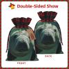 LQXNXHC Christmas Drawstring Gift Bags Assorted Sizes Xmas Wrapping Bag Manatee Animals Gift Bags Holiday Gifts Wrap Packing Pouches Favors Bag for Christmas Candy Goodie Holiday Party Favors Medium view 4