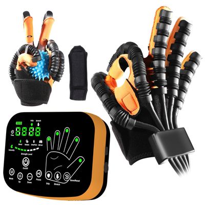 7th-Gen Rehabilitation Robot Gloves Automatic Finger Training Glove for Paralysis & Hemiplegia, Mirror Training & Multi-Mode Home Stroke Therapy Equipment (RH, M)