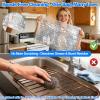 Palksky Oven Rack Cleaning Bags, 19.6 x 27.5 Inch Heavy Duty No-Scrub with Side Zipper Opening, Reusable Leak-Resistant PE for Deep Soaking Grill Grates & BBQ Racks, No Cleaner Included, 3 Pack view 2