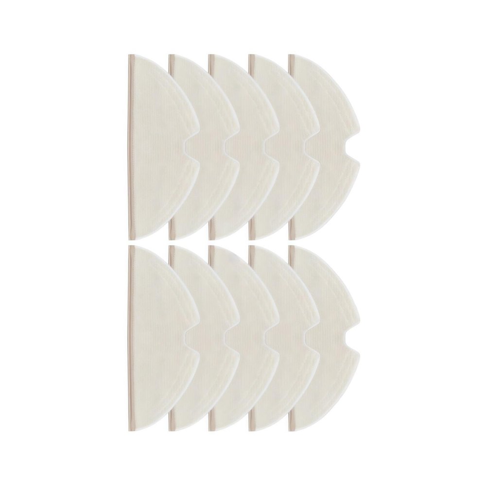 10PCS Mop Cloth Replacement, Compatible For Roborock S5 Max / S50 / S502 / S55 / S6 Pure / E4 - Robot Vacuum Cleaner Parts