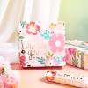 RUSPEPA Foil Birthday Wrapping Paper Roll, Mini Roll, Pink Floral & Gold Foil For the Birthday Girl Design Gift Wrap for Girls, Kids, Teens, Baby Shower, Party Favor, 17 Inches x 16.4 Feet view 4
