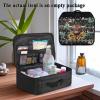 Gomyblomy Aztec Highland Cow Print First Aid Kit Bag Empty Portable First Aid Kits for Business Travel Medium Emergency Medical Kit for Cars Home Medicine Bag Medical Supplies Bags view 3