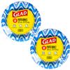 Glad Round Disposable Paper Bowls, Blue Waves Design - Heavy Duty, Soak-Proof, Cut-Resistant, Microwavable Paper Bowls for All Foods, Daily Use, and Special Occasions, 16 oz, 50 Count - 2 Pack view 1