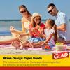 Glad Round Disposable Paper Bowls, Blue Waves Design - Heavy Duty, Soak-Proof, Cut-Resistant, Microwavable Paper Bowls for All Foods, Daily Use, and Special Occasions, 16 oz, 50 Count - 2 Pack view 2