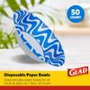 Glad Round Disposable Paper Bowls, Blue Waves Design - Heavy Duty, Soak-Proof, Cut-Resistant, Microwavable Paper Bowls for All Foods, Daily Use, and Special Occasions, 16 oz, 50 Count - 2 Pack view 3