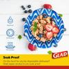 Glad Round Disposable Paper Bowls, Blue Waves Design - Heavy Duty, Soak-Proof, Cut-Resistant, Microwavable Paper Bowls for All Foods, Daily Use, and Special Occasions, 16 oz, 50 Count - 2 Pack view 4