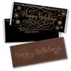 36 Pack Personalized Happy Holidays Embossed Milk Chocolate Bars For Christmas Gifting, Festive Favors, Stocking Stuffers, Custom Giveaways & More - Snowflake Ribbon (Black) view 1