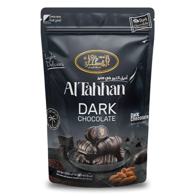 Al Tahhan Dates Stuffed With Almond Covered With Dark Chocolate Natural Delicious Sweet Taste Egypt Palm Tamr Halal (1 Pack = 7.05 oz / 200 gm)