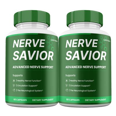 (2 Pack) NerveSavior Supplement Pills, Nerve Savior All Natural Brain and Cognitive Supplement Pills