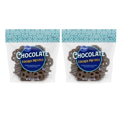 Chocolate Covered Pretzels 8 oz pack of 2