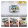 Shaped BalloonMetal Pill Box 3-Compartment Portable Medication Boxs Compact Pill Case for Travel Vitamins Pill Organizer Daily Medication Storage Box view 4