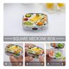 Pictures FruitMetal Pill Box 3-Compartment Portable Medication Boxs Compact Pill Case for Travel Vitamins Pill Organizer Daily Medication Storage Box view 4