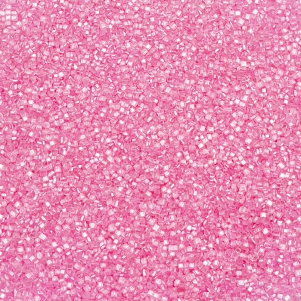 Senchanting Edible Crystal Pink Sanding Candy Pink Sanding Sugar Sprinkles for Cake Decorating Wedding Valentine's Day Party Baking Cupcake Cookie Ice Cream Decoration Supplies 90g/3.2oz