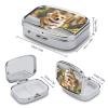 Running CorgiMetal Pill Box 3-Compartment Portable Medication Boxs Compact Pill Case for Travel Vitamins Pill Organizer Daily Medication Storage Box view 2