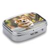 Running CorgiMetal Pill Box 3-Compartment Portable Medication Boxs Compact Pill Case for Travel Vitamins Pill Organizer Daily Medication Storage Box view 3