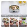 Running CorgiMetal Pill Box 3-Compartment Portable Medication Boxs Compact Pill Case for Travel Vitamins Pill Organizer Daily Medication Storage Box view 4