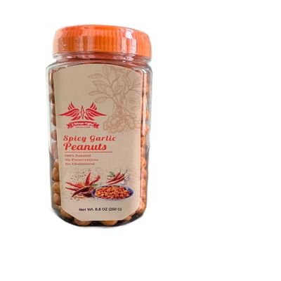 6 Wings Coffee | Roasted Peanuts with Spicy Garlic | Quick Snack | Superfood |Rich Source of Manganese, Magnesium, Calcium, Phosphorous, Potassium, Zinc, Protein and Vitamins |
