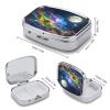 Nebula and MoonMetal Pill Box 3-Compartment Portable Medication Boxs Compact Pill Case for Travel Vitamins Pill Organizer Daily Medication Storage Box view 2