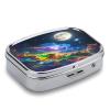 Nebula and MoonMetal Pill Box 3-Compartment Portable Medication Boxs Compact Pill Case for Travel Vitamins Pill Organizer Daily Medication Storage Box view 3