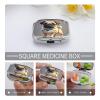 Pug CartoonMetal Pill Box 3-Compartment Portable Medication Boxs Compact Pill Case for Travel Vitamins Pill Organizer Daily Medication Storage Box view 4