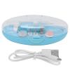 Baby Nail File Electric Nail Trimmer Toddler Fingernail Clippers Safe Quick Trim Polish for Babies Adults ABS Material 13cm Size 6 Polishing Heads (Light Blue) view 1