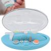 Baby Nail File Electric Nail Trimmer Toddler Fingernail Clippers Safe Quick Trim Polish for Babies Adults ABS Material 13cm Size 6 Polishing Heads (Light Blue) view 4