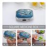 Ocean Sea Animal SharkMetal Pill Box 3-Compartment Portable Medication Boxs Compact Pill Case for Travel Vitamins Pill Organizer Daily Medication Storage Box view 4