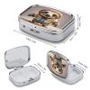 Funny SlothMetal Pill Box 3-Compartment Portable Medication Boxs Compact Pill Case for Travel Vitamins Pill Organizer Daily Medication Storage Box view 2