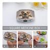Funny SlothMetal Pill Box 3-Compartment Portable Medication Boxs Compact Pill Case for Travel Vitamins Pill Organizer Daily Medication Storage Box view 4