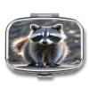 RaccoonMetal Pill Box 3-Compartment Portable Medication Boxs Compact Pill Case for Travel Vitamins Pill Organizer Daily Medication Storage Box view 1