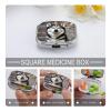 Husky DogMetal Pill Box 3-Compartment Portable Medication Boxs Compact Pill Case for Travel Vitamins Pill Organizer Daily Medication Storage Box view 4