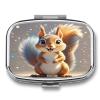 SquirrelMetal Pill Box 3-Compartment Portable Medication Boxs Compact Pill Case for Travel Vitamins Pill Organizer Daily Medication Storage Box view 1