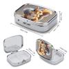 SquirrelMetal Pill Box 3-Compartment Portable Medication Boxs Compact Pill Case for Travel Vitamins Pill Organizer Daily Medication Storage Box view 2