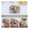 SquirrelMetal Pill Box 3-Compartment Portable Medication Boxs Compact Pill Case for Travel Vitamins Pill Organizer Daily Medication Storage Box view 4