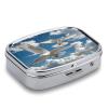 Loon BirdsMetal Pill Box 3-Compartment Portable Medication Boxs Compact Pill Case for Travel Vitamins Pill Organizer Daily Medication Storage Box view 3
