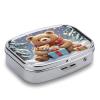 Big Bear Hugs Little Bear.Metal Pill Box 3-Compartment Portable Medication Boxs Compact Pill Case for Travel Vitamins Pill Organizer Daily Medication Storage Box view 3
