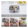 Shih Tzu DogMetal Pill Box 3-Compartment Portable Medication Boxs Compact Pill Case for Travel Vitamins Pill Organizer Daily Medication Storage Box view 4