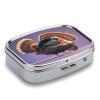 Thanksgiving TurkeyMetal Pill Box 3-Compartment Portable Medication Boxs Compact Pill Case for Travel Vitamins Pill Organizer Daily Medication Storage Box view 3