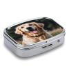Funny Golden RetrieverMetal Pill Box 3-Compartment Portable Medication Boxs Compact Pill Case for Travel Vitamins Pill Organizer Daily Medication Storage Box view 3