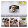 Funny Golden RetrieverMetal Pill Box 3-Compartment Portable Medication Boxs Compact Pill Case for Travel Vitamins Pill Organizer Daily Medication Storage Box view 4
