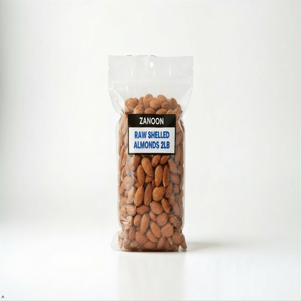 Almonds 2LB by ZANOON Raw, Large California Almonds, High Protein & Vitamin E, Gluten-Free, Kosher, Vegan, Unsalted, Unroasted, Oil-Free, Nutritious Whole Nuts for Healthy Snacking (2Lb)