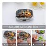 Pumpkin Head PatternMetal Pill Box 3-Compartment Portable Medication Boxs Compact Pill Case for Travel Vitamins Pill Organizer Daily Medication Storage Box view 4