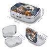 Ghost ReadingMetal Pill Box 3-Compartment Portable Medication Boxs Compact Pill Case for Travel Vitamins Pill Organizer Daily Medication Storage Box view 2