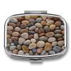 Petoskey StoneMetal Pill Box 3-Compartment Portable Medication Boxs Compact Pill Case for Travel Vitamins Pill Organizer Daily Medication Storage Box view 1