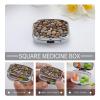 Petoskey StoneMetal Pill Box 3-Compartment Portable Medication Boxs Compact Pill Case for Travel Vitamins Pill Organizer Daily Medication Storage Box view 4