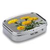 MarigoldMetal Pill Box 3-Compartment Portable Medication Boxs Compact Pill Case for Travel Vitamins Pill Organizer Daily Medication Storage Box view 3